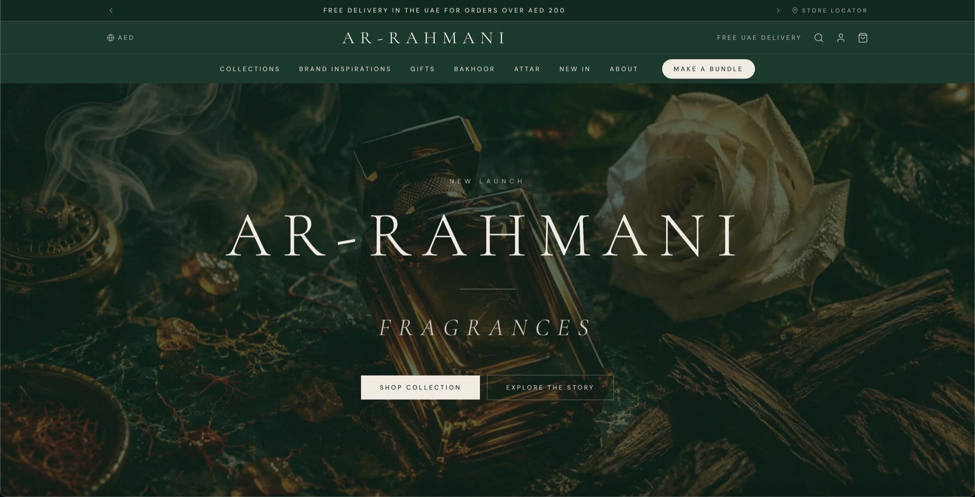 The house of rare oud. — website screenshot