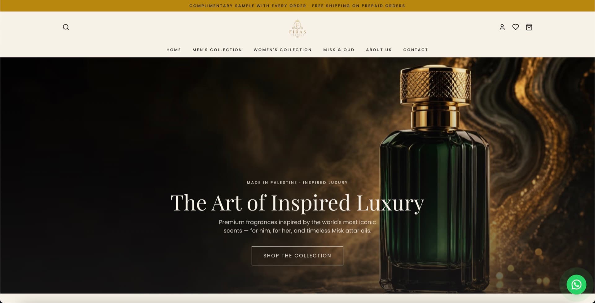 Designer scent, everyday price. — website screenshot